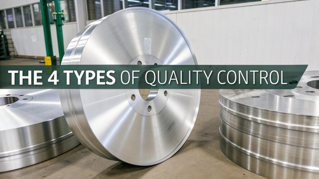 An infographic or diagram listing and explaining the four types of quality control.
